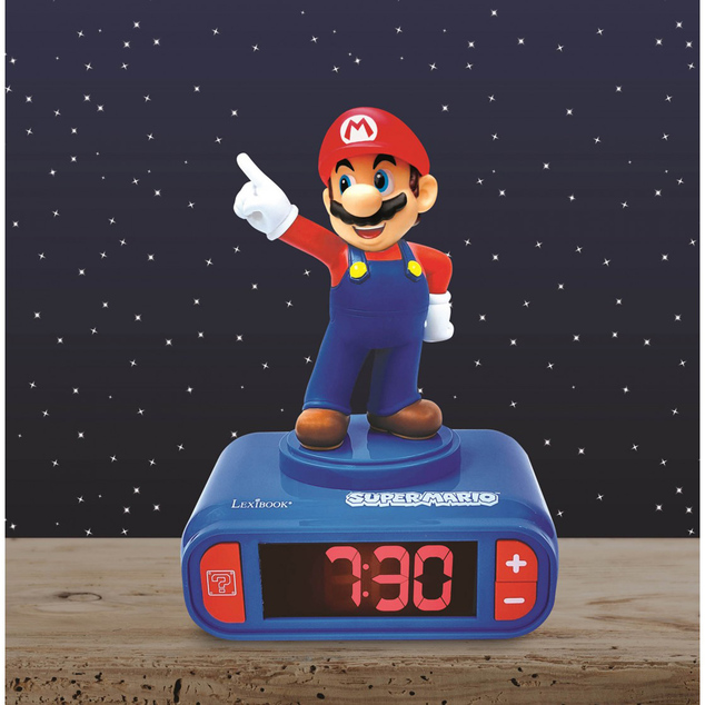 Lexibook Wecker mit 3D-Figur Super Mario