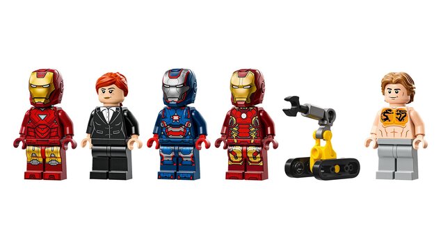 LEGO® Marvel 76315 Iron Man și laboratorul său: Sala armurilor