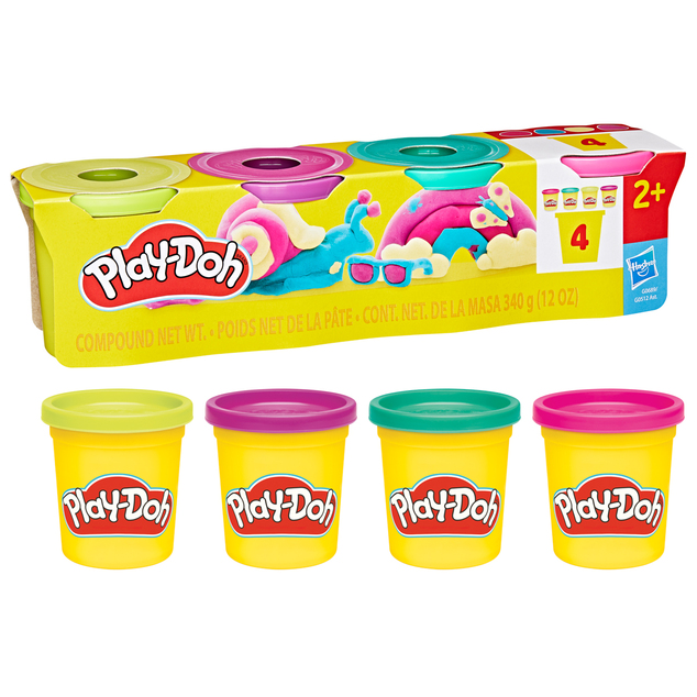 HASBRO - Play-Doh 4er-Pack Becher 4 x 85g
