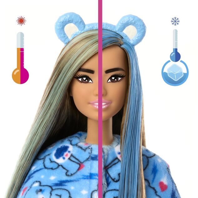 Barbie Cutie Reveal bábika a starostliví medvedíkovia - modrá
