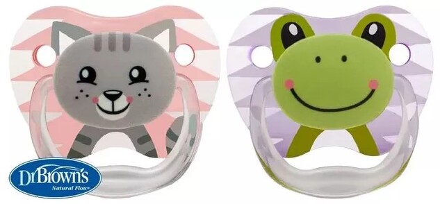 Dr.Browns PreVent cum 0-6m 2 Stück ZOO rosa und lila