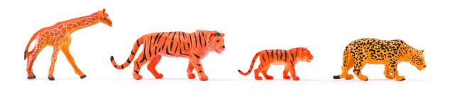 Safari-Tiere - Figuren-Set in MEGA-Röhre, 30 Figuren