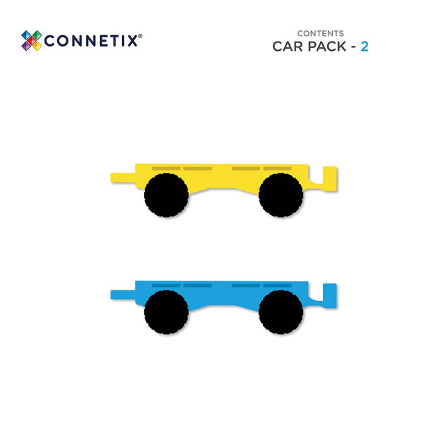 CONNETIX® Regenbogen-Auto-Set magnetisches Konstruktionsspielzeug 2 Stk.