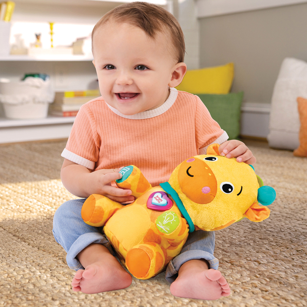 BRIGHT STARTS Interaktivna edukativna igračka Chat &amp; Cuddle Giraffe™, 6m+