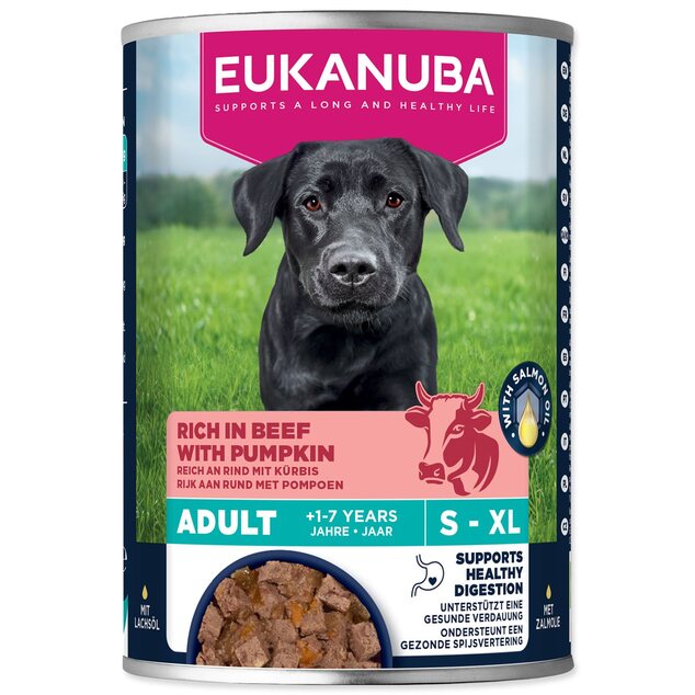 Konzerva EUKANUBA Adult bohatá na hovädzie s tekvicou 400 g