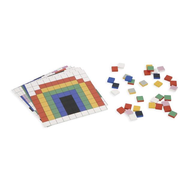 Janod Didattico Gioco educativo simmetria e codifica Mosaico in legno