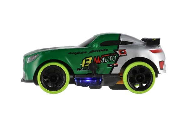 Auto RC závodné 2,4 GHz plast 12cm na batérie so svetlom zelené