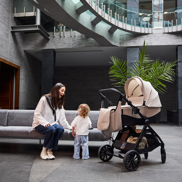 KINDERKRAFT Kombikinderwagen Vesto 2 3in1 Schwarz