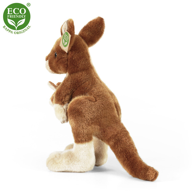 Kangourou en peluche avec bébé 27 cm ECO-FRIENDLY