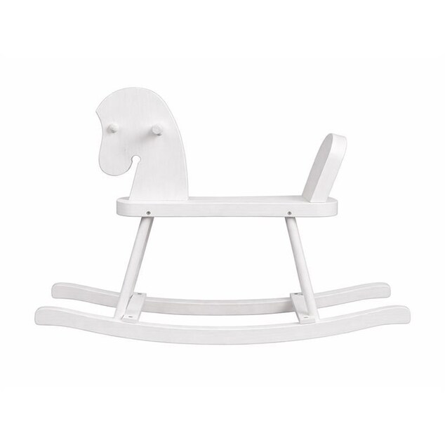 Caballito balancín de madera para niños Baby Mix blanco
