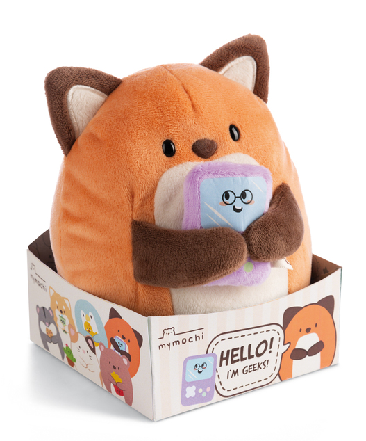 NICI plyš MyMochi Líška Geeks 16cm s videohrou v darčekovom balení