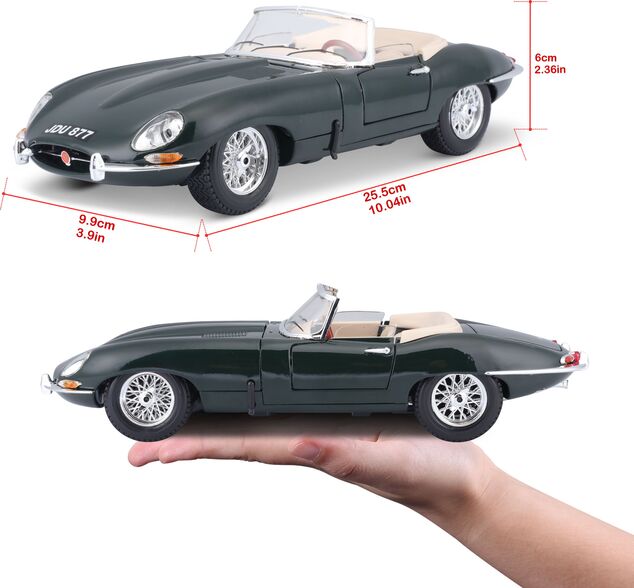 Bburago 1:18 Jaguar "E" Cabriolet (1961) Grün