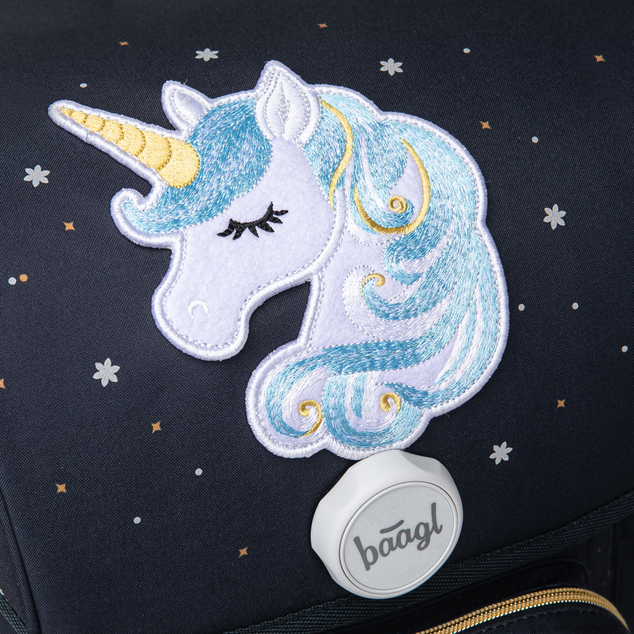 BAAGL Cartella Scolastica Ergo Unicorn Gold