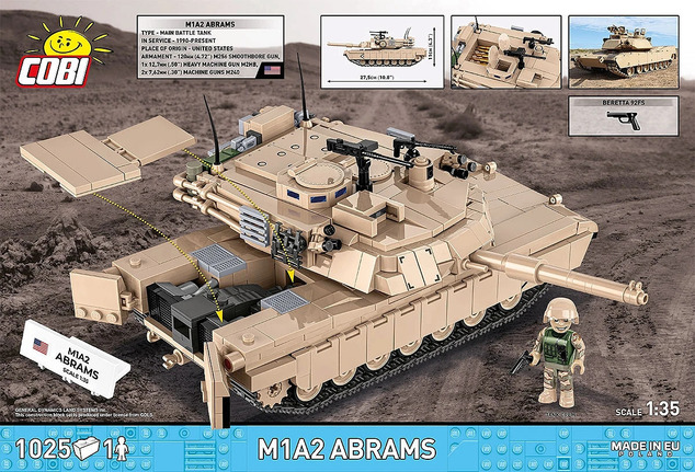 Cobi 2632 Armed Forces M1A2 Abrams, 1:35, 1025 k