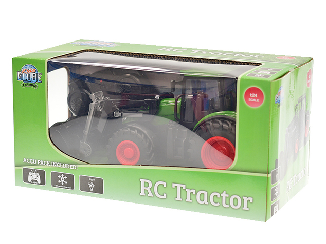 Kids Globe R/C-Traktor grün 27 cm mit Akku-Frontlader mit 2,4-GHz-Licht