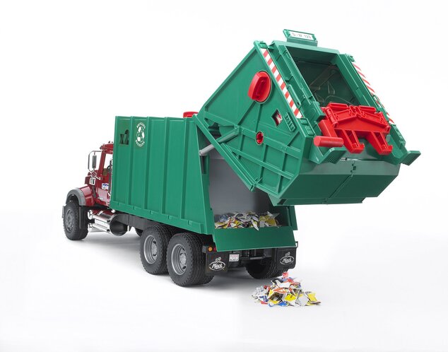 Bruder 2812 Nákladné auto MACK Granit smetiar zelený