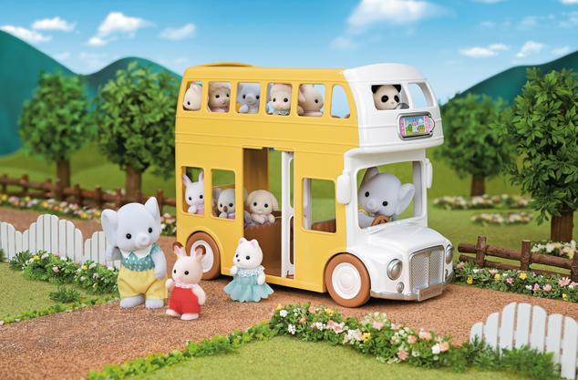 Sylvanian Families Двуетажен училищен автобус