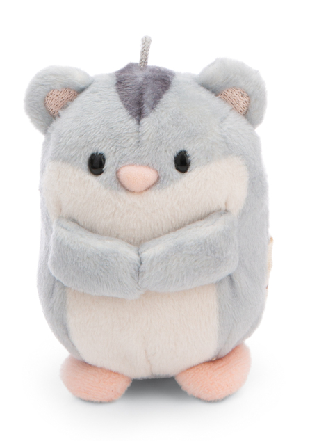 NICI pluș MyMochi Hamster Shai 8cm în costum de cățeluș și biscuiți, set ambalaj cadou 8,5x