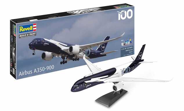 Geschenk-Set Flugzeug 05612 - A350-900 - Lufthansa (100. Jahrestag) (1:144)