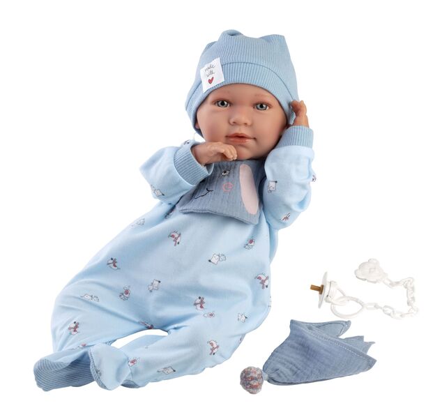 Llorens M741-20 oblečenie pre bábiku bábätko NEW BORN veľkosti 40–42 cm s doplnkami