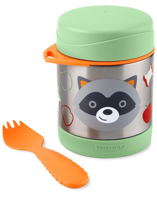 SKIP HOP Zoo Termoska na jedlo s lyžičko/vidličkou Mýval 325 ml