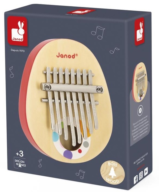 Janod Drevený hudobný nástroj Kalimba Confetti