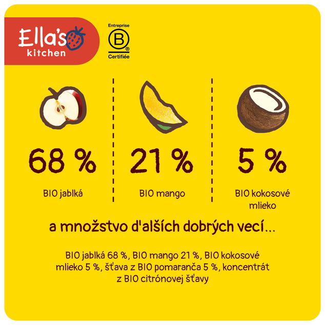 Ella's Kitchen BIO Ovocné pyré s mangom (90 g)