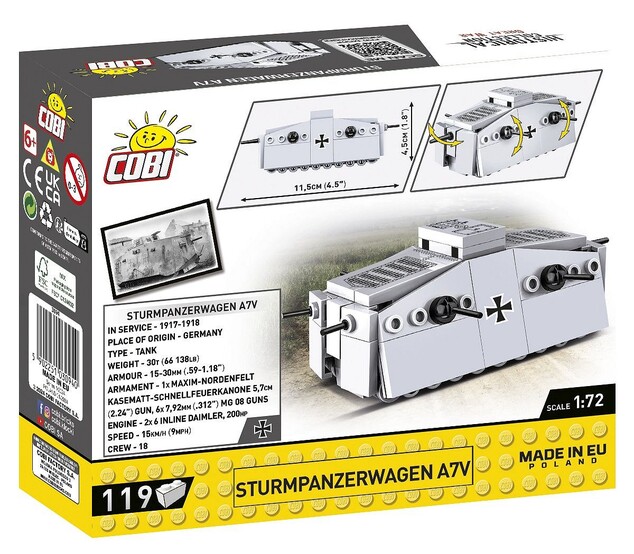 Cobi Sturmpanzerwagen A7V, 1:72, 119 k