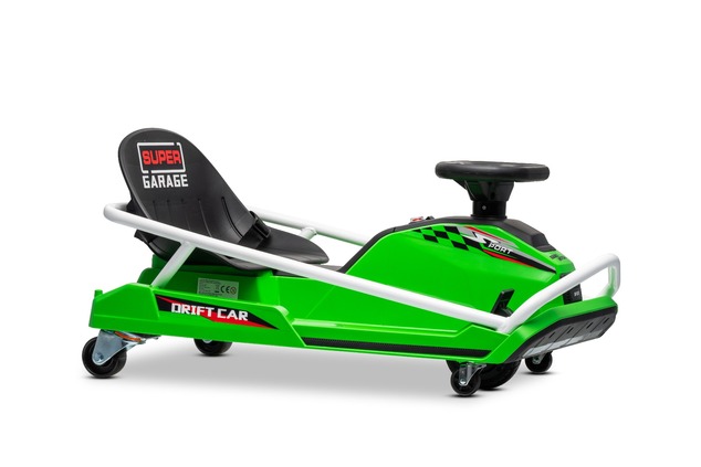 Beneo Motors Go-Kart da drift 24V, verde, 300W Motore Brushless, Batteria al litio, D