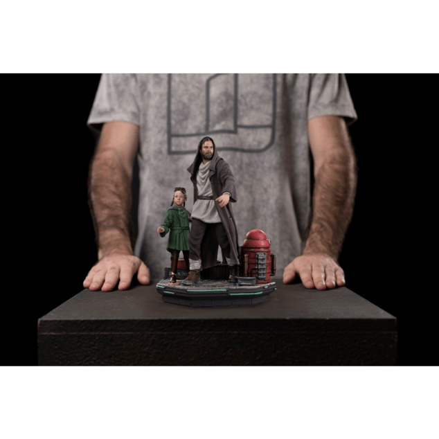 Iron Studios Star Wars Obi-Wan és Fiatal Leia Szobor Deluxe Art Scale 1/10