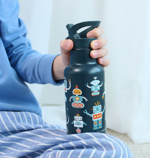 A Little Lovely Company - bouteille en acier inoxydable, 350 ml - robots