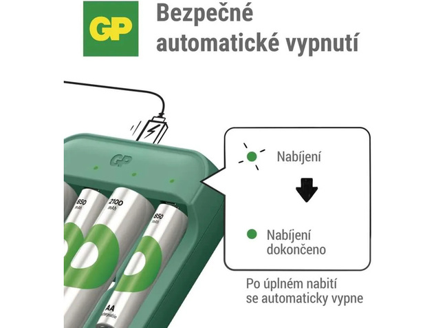 GP USB зарядно устройство ECO AA/AAA + 4xAA 2100mAh GP ReCyko