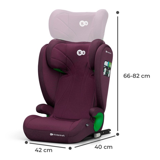 KINDERKRAFT Asiento de coche Junior Fix 2 100-150 cm Cherry Pearl
