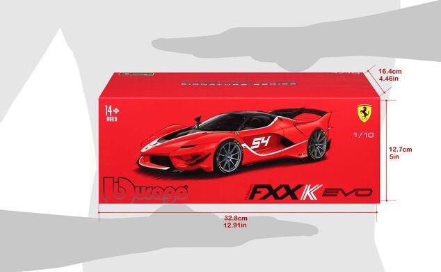 Bburago 1:18 Ferrari Signature Serie FXX-K EVO No.54 (rot)
