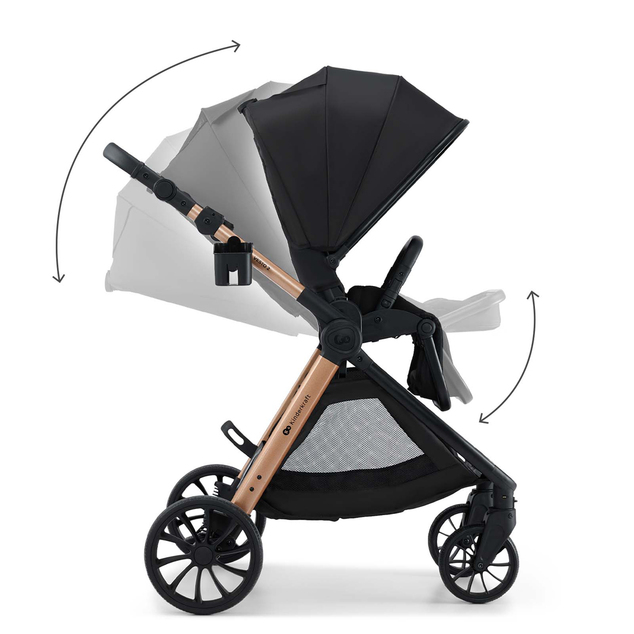 KINDERKRAFT Kombikinderwagen Vesto 2 3in1 Schwarz