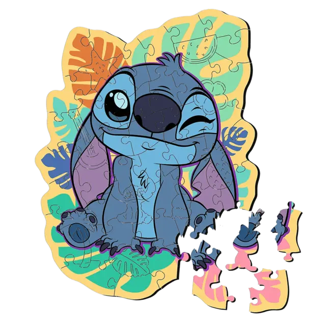 Trefl Drevené puzzle Junior 50 - Lilo&amp;Stitch