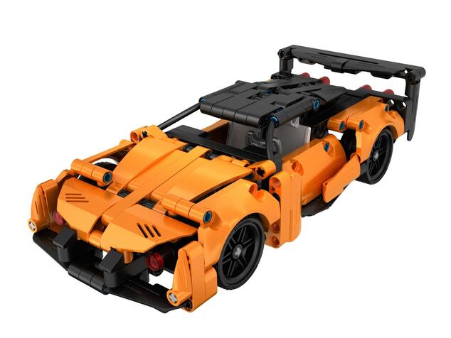 iM.MASTER Stavebnica 2v1 auto na spätné natiahnutie plast 278 dielikov oranžové