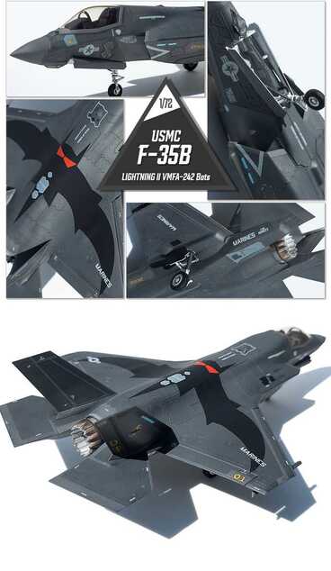 Model Kit repülőgép 12592 - USMC F-35B LIGHTNING II VMFA-242 "B (1:72)