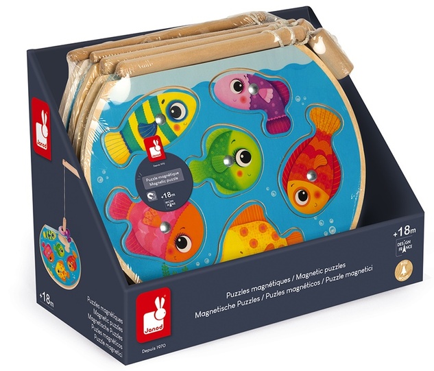 Janod Rybolov 6 ks vkladacie puzzle