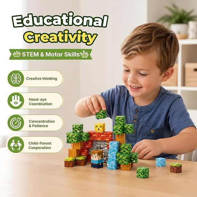 Stavebnice Magnet Cube Zone - Classic Forest 48 dielov