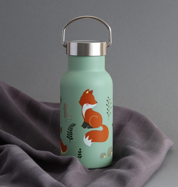 A Little Lovely Company - nerezová fľaša na pitie, 350 ml  - kamaráti z lesa