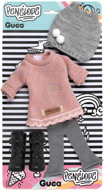 Guca P860 abbigliamento per bambola PENELOPE taglia 34 cm con scarpette