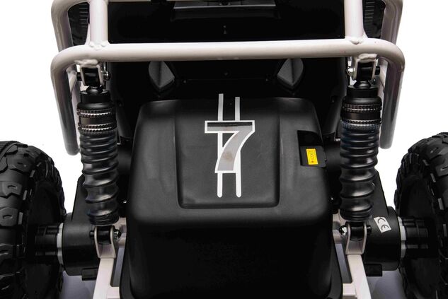 Elektrische Go-Kart SPORT-KART 24V, schwarz, EVA-Räder, Kunstledersitz, 2 x 50W Motor,