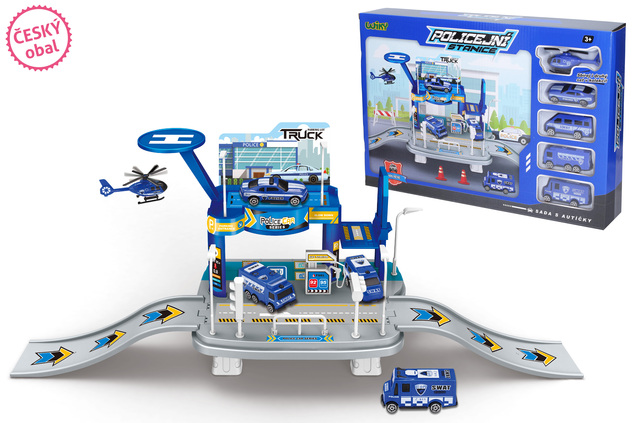 Garáž Policajnej stanice s pumpou set 65 cm - český obal