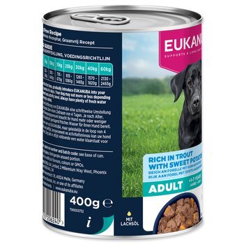 Konzerva EUKANUBA Adult bohatá na pstruha s batátmi 400 g
