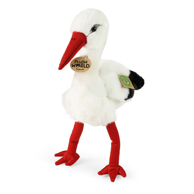 Plišasta štorklja 32 cm ECO-FRIENDLY PLUSH WORLD