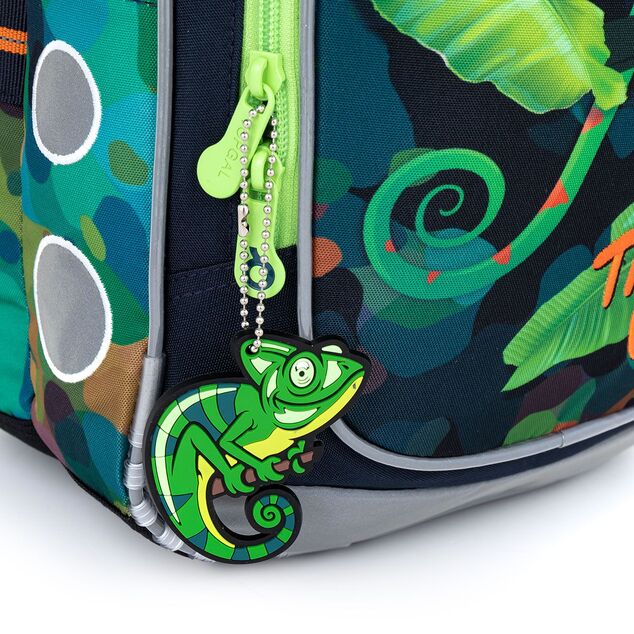 Zelený batoh s chameleónmi Topgal ENDY 22055