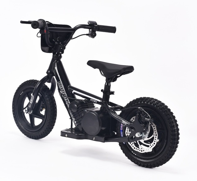 Detské elektrické odrážadlo RIRIBIKE RTX3 24V (12”), čierne, Lítiová batéria, 100W motor,