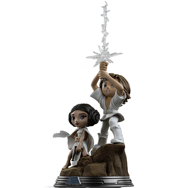 Iron Studios Star Wars - Luke E Leia Minico