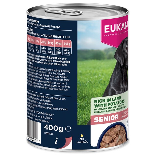 Konzerva EUKANUBA Senior bohatá na jahňacie so zemiakmi 400 g